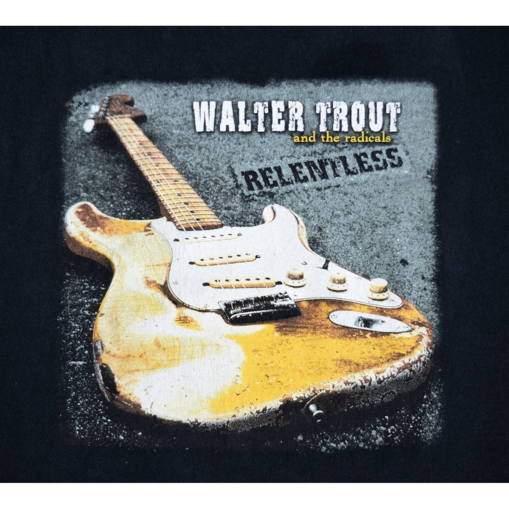 Vintage 2004 Walter Trout Relentless World Tour Shirt - Men's XXL - Blues Rock